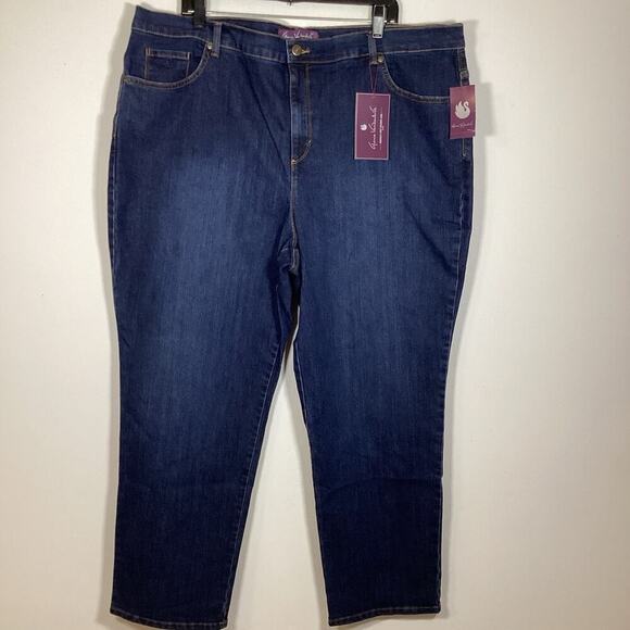 Gloria Vanderbilt Amanda Tapered Leg Jeans 22W Classic Rise Slimming NWT Stretch - Picture 2 of 10